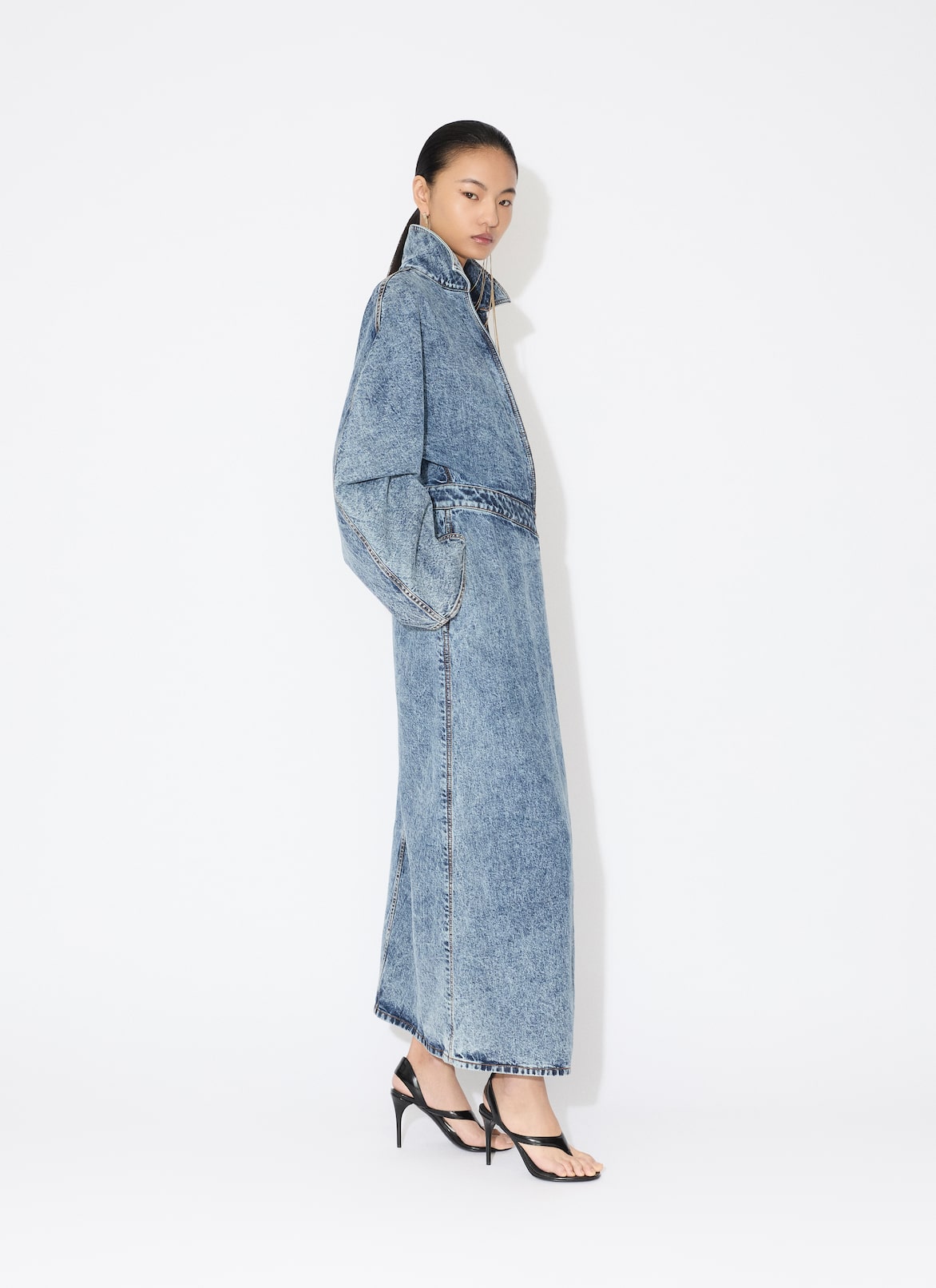 DENIM TRENCH ALAÏA BLUE DENIM TRENCH